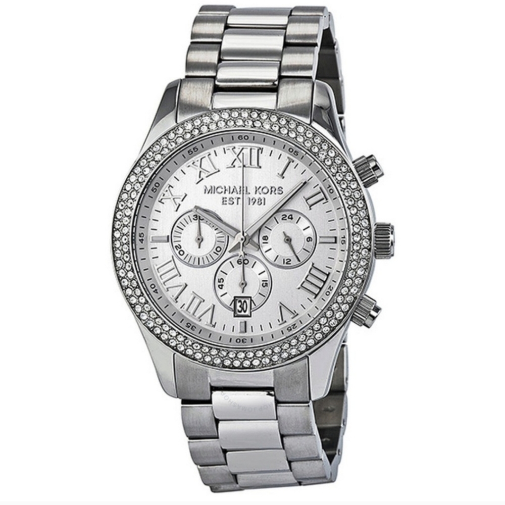 MICHAEL KORS watch Layton Chronograph Silver Dial Ladies Watch MK5667
